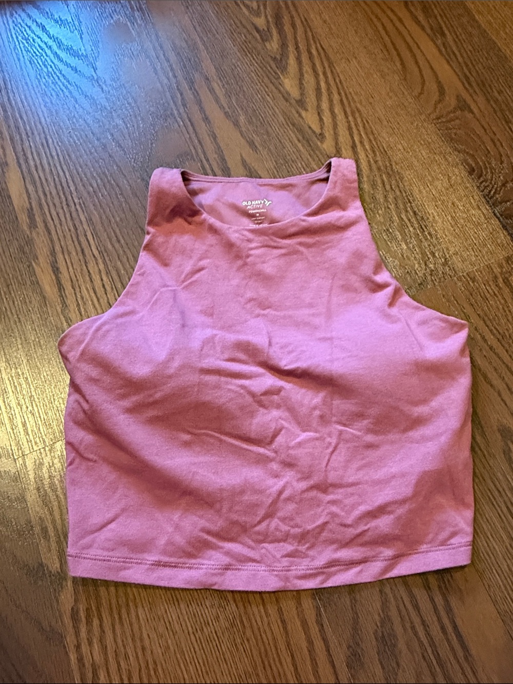 Old Navy Rose-Pink High-Neck Cropped Tank